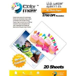  RC Glossy Photo Paper (260g/m) 20 sheets (8.5x11) Office 