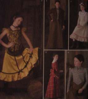 Simplicity 2843   Girls Saloon Historical Costume Pattern 7 14  