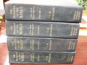 Thre Treasury of the Bible by CH Spurgeon 4 Vol Set  