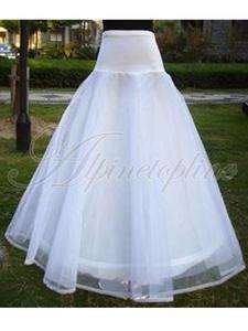 Womens Petticoat 1 Hoop 2 Layers Wedding Dress Ball Gown Bone Long 
