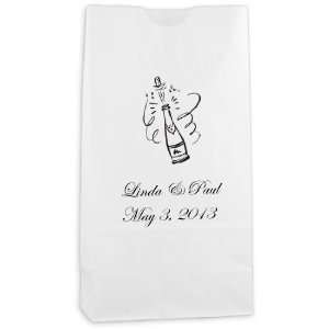  Personalized Goodie Bag   White (50 Bags) Arts, Crafts 