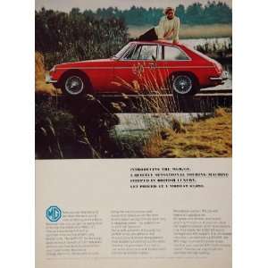  1966 Ad Vintage Red MGB/GT British Sports Car MG Price 