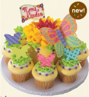 Whimsical Butterfly Poly Cake Cupcake Decoration Plastic Topper Layons 