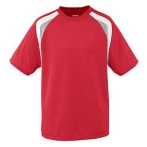  Custom Augusta Youth Wicking Mesh Tri Color Jerseys RED 