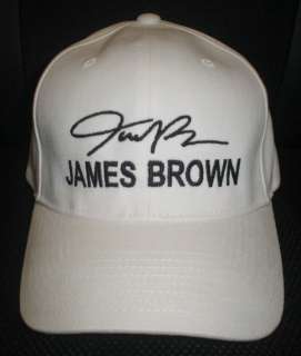 JAMES BROWN CAP / HAT WITH STITCHED AUTOGRAPH  