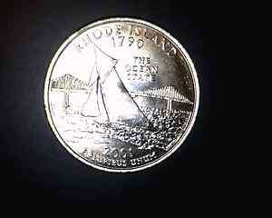 2001 P Rhode Island Unc. State quarter Coin  