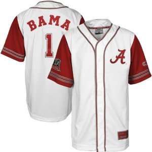 Alabama Crimson Tide White Bullpen Baseball Jersey  Sports 