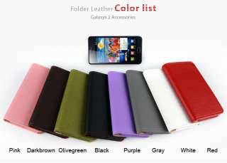 Samsung galaxys 2 phone cases for galaxy s 2/Folder leather case