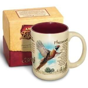  Pheasant Stoneware Coffee Mug Set of 2