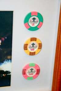 Landmark Hotel Casino Las Vegas Framed Chip & Souvenir Display  