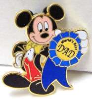 DISNEY MICKEY WORLDS BEST DAD FIRST RELEASE PIN new  