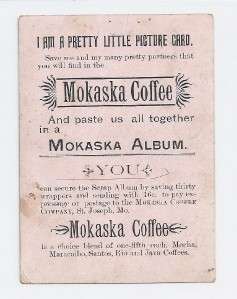 Old Picture Trade Card MOKASKA COFFEE St. Joseph MO  