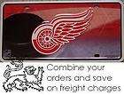 nhl aluminum license plate detroit red wings new 