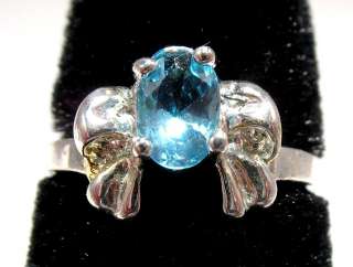Childrens Rhinestone Crystal Turquoise Bow Tie Silver Ring ~ Size 3 1 