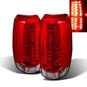    07 10 Chevy Avalanche Red/Clear LED Tail Lights Automotive