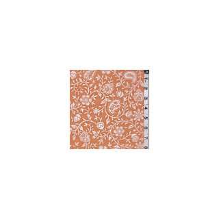  Orange/White Floral Lawn   Apparel Fabric Arts, Crafts & Sewing