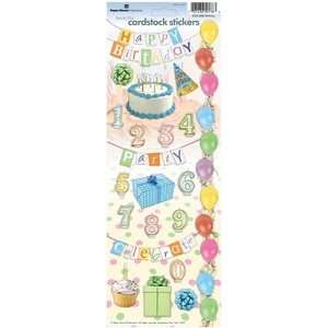  Birthday Cardstock Scrapbook Stickers