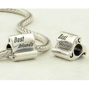  Sterling Silver European Style Antique Silver Best Friends Charms 