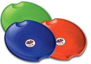 Paricon 626 Lot of 6 Plastic Flying Saucer Snow Sleds Assorted Colors 