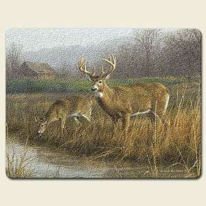   Legends white Tail Deer Glass Tempered Cutting Board