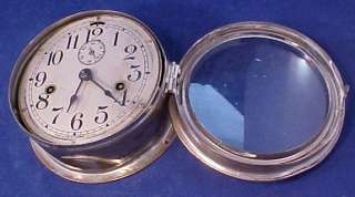 Seth Thomas Ships Nautical Clock, Brass Case, Older Key Wind Model 