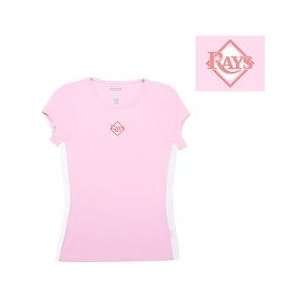  Tampa Bay Rays Womens Flash T shirt by Antigua Sport   Pink Extra 