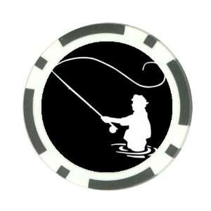  Fly Fishing fisherman Poker Chip Card Guard Great Gift 
