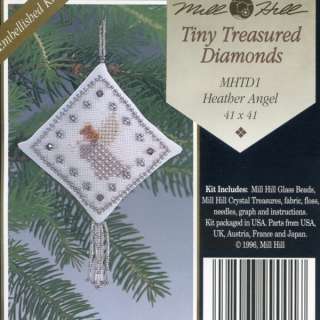 Heather Angel Tiny Treasured Diamond Bead Ornament Kit Mill Hill 1996 
