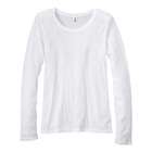 Bella Ladies 3.1 oz. Gretchen Burnout Long Sleeve T Shirt   WHITE   L