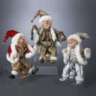 Kurt Adler Set of 3 Jacqueline Kents Elderly Elves Christmas Stocking 