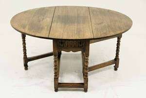   Antique Scottish Oak Gateleg, Drop Leaf, Sofa, Foyer Table  