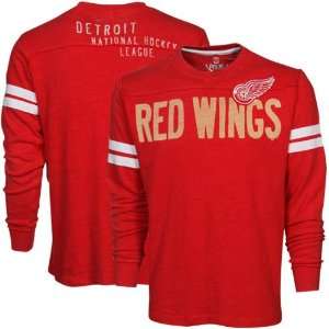 NHL Detroit Red Wings Rave Long Sleeve Premium T Shirt   Red  