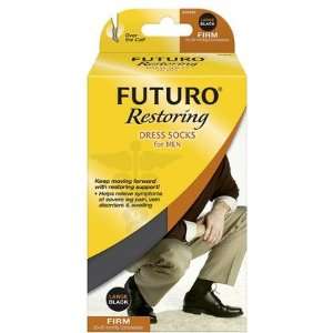 Futuro Restoring Dress Socks for Men, Firm Black L (Quantity of 2)