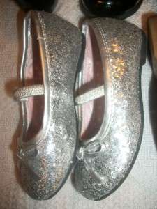 NEW & EUC~Toddler GIRLS SHOE~Dress Shoes Size 5 6~Silver Brown Black 
