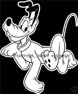 Pluto Running Dog Car Window Decal Sticker Disney  