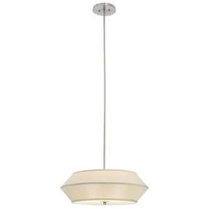  22 Inch Wide Three Light Pendant with Beige Shade