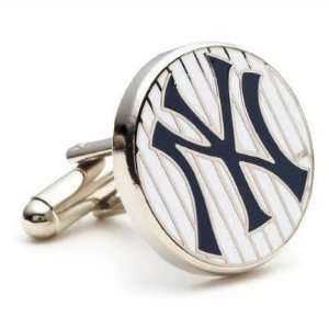  Yankees Pinstripe Cufflinks   MLB Baseball Sports Themed 