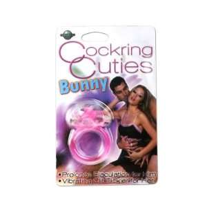 Bundle Cockring Cuties Bunny and 2 pack of Pink Silicone Lubricant 3.3 