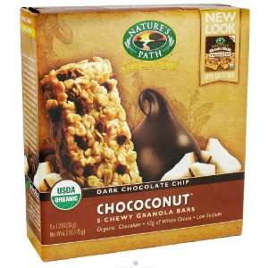   Organic   Chewy Granola Bars Dark Chocolate Chip Choconut   5 Bars