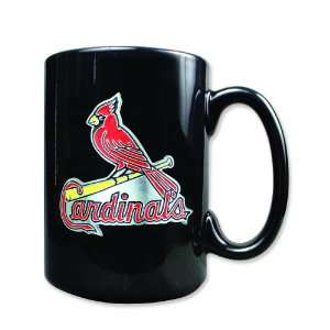  MLB St Louis Cardinals 15oz Black Ceramic Coffee Mug 
