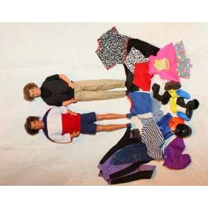  TWO KEN DOLLS AND CLOTHES 