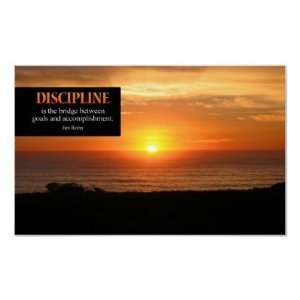  Discipline Motivational Poster Print