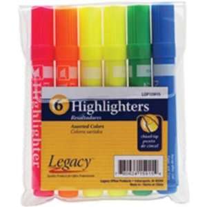  Legacy Barrel Style Highlighter Set, Assorted Colors 