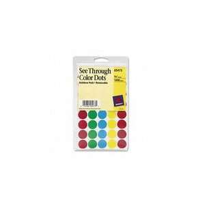  Avery See Through Color Dots Label