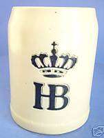 West German HB Hoffbrau Stein .5 L Gray Crown  