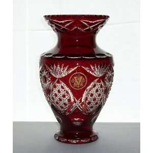 Decorative Vase Pineapple Black Tie Crystal Vase Dark Ruby Red Royal 
