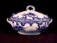 Flow Blue Versailles Pattern Soup Tureen 1890 1895  