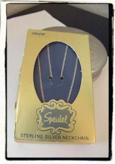 NEW OLD STOCK VINTAGE SPEIDEL STERLING SILVER 925 18 CHAIN NECKLACE W 