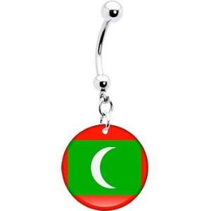  Maldives Flag Belly Ring Jewelry