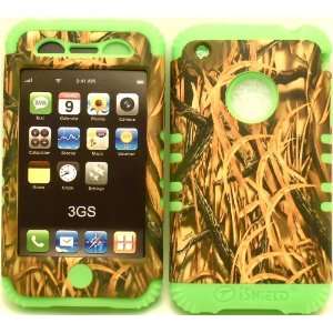  Camo Grass on Lime Silicone for Apple iPhone 3G 3GS Hybrid 